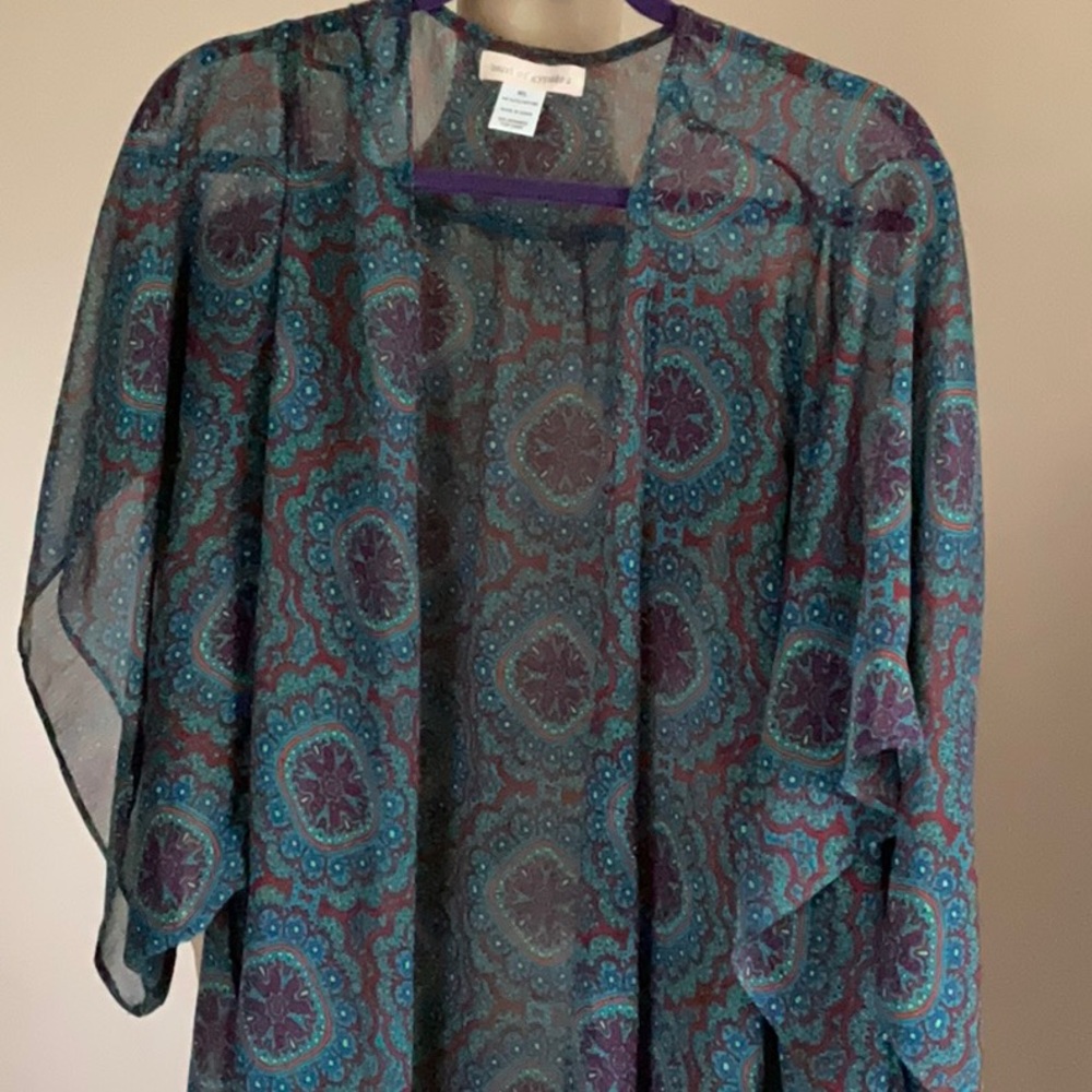 Hi-lo Bathing Suit Coverup Jewel Tone